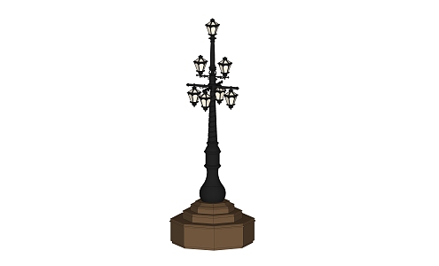 Jane European street lamp landscape lamp holder 3d model