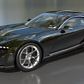 Sleek Black Luxury Sports Car With Aerodynamic Design And Shiny Alloy Wheels