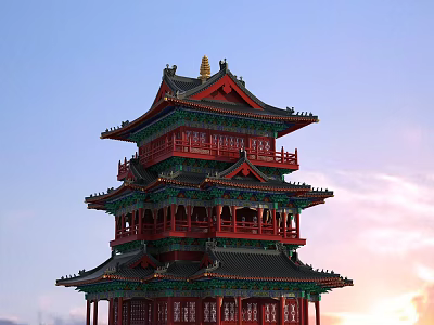 Chinese ancient building 3d model