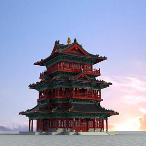 Chinese ancient building 3d model