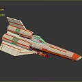 White And Red Streamlined Aircraft Model With Cockpit Window And Striped Details