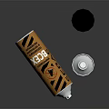 Agricultural Equipment Three Orange And Black Spray Cans With Silver Nozzles And Surface Patterns