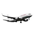 White Passenger Plane Taking Off With Extended Landing Gear And Engines