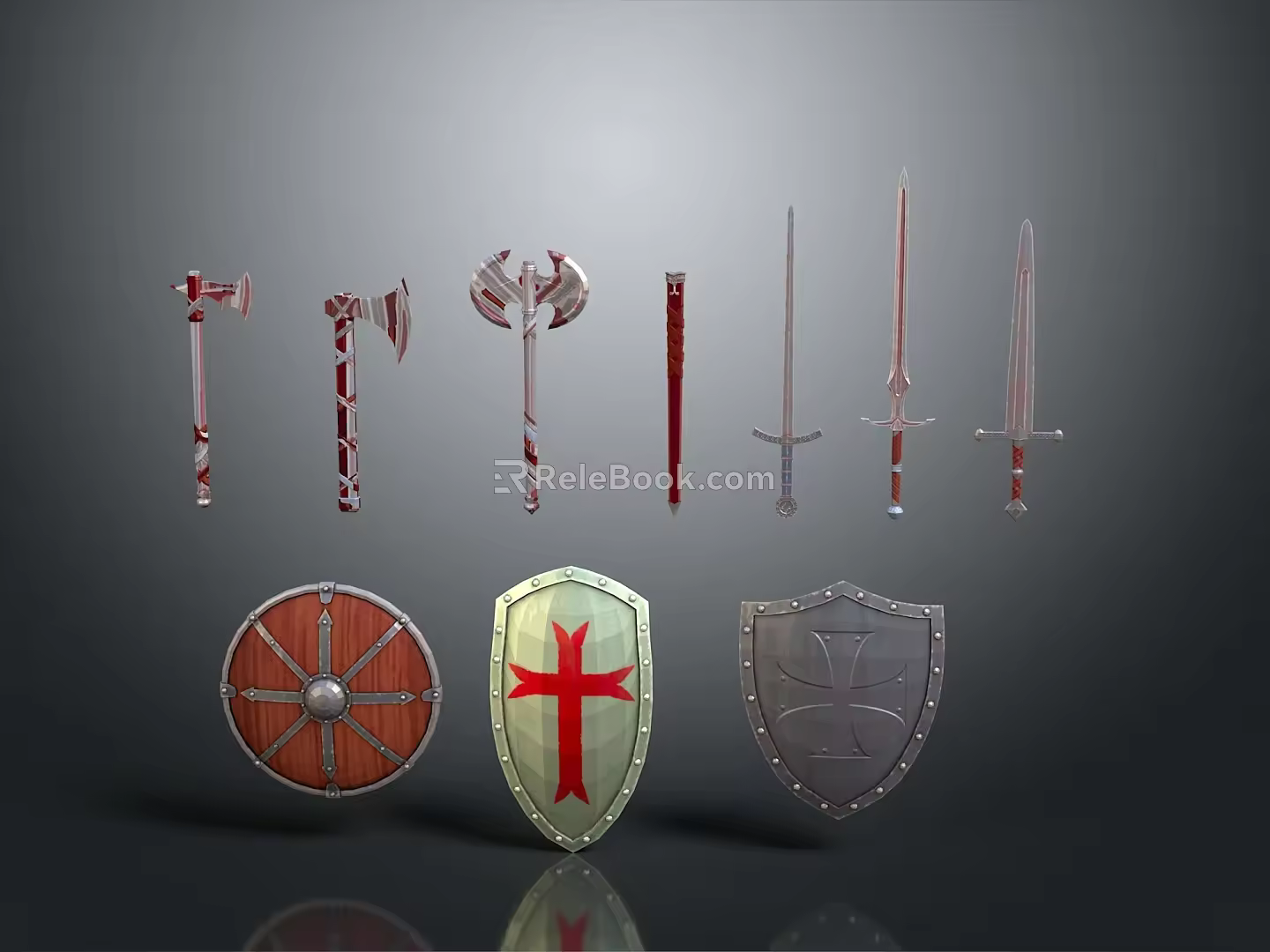 Medieval Shield Ancient Shield Defensive Weapon Ancient Shield Iron Shield Protective Shield Wooden Shield 3d model
