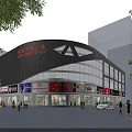 Tongluowan Plaza Commercial Street with Modern Glass Facade Various Brand Stores and Busy Pedestrians
