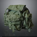 Green Camouflage Backpack With Multiple Pockets Adjustable Straps And Durable Fabric