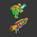 Colorful Building Block Style Toy Guns With Vibrant Colors For Children Play