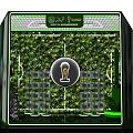 Green Ox Display Cabinet With Plant Wall Light Bulb Icon And Vertical Growing Shelves