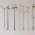 Modern Outdoor Lights with Various Stylish Designs and Metal Poles for Garden Street