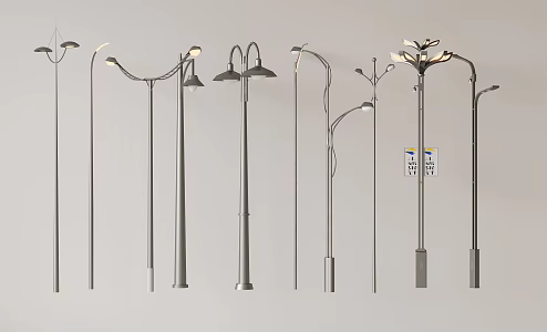 Street Light Single Arm Street Light Courtyard Street Light Landscape Street Light High Pole Street Light Garden Street Light 3d model