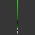 Green Lightsaber Weapon With Metallic Hilt And Glowing Laser Blade