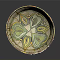 Sculpted Ceramic Bowl With Handcrafted Colorful Patterns And Decorative Traditional Design