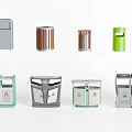 Public Facilities Trash Bins With Various Designs And Recycling Functions For Public Use