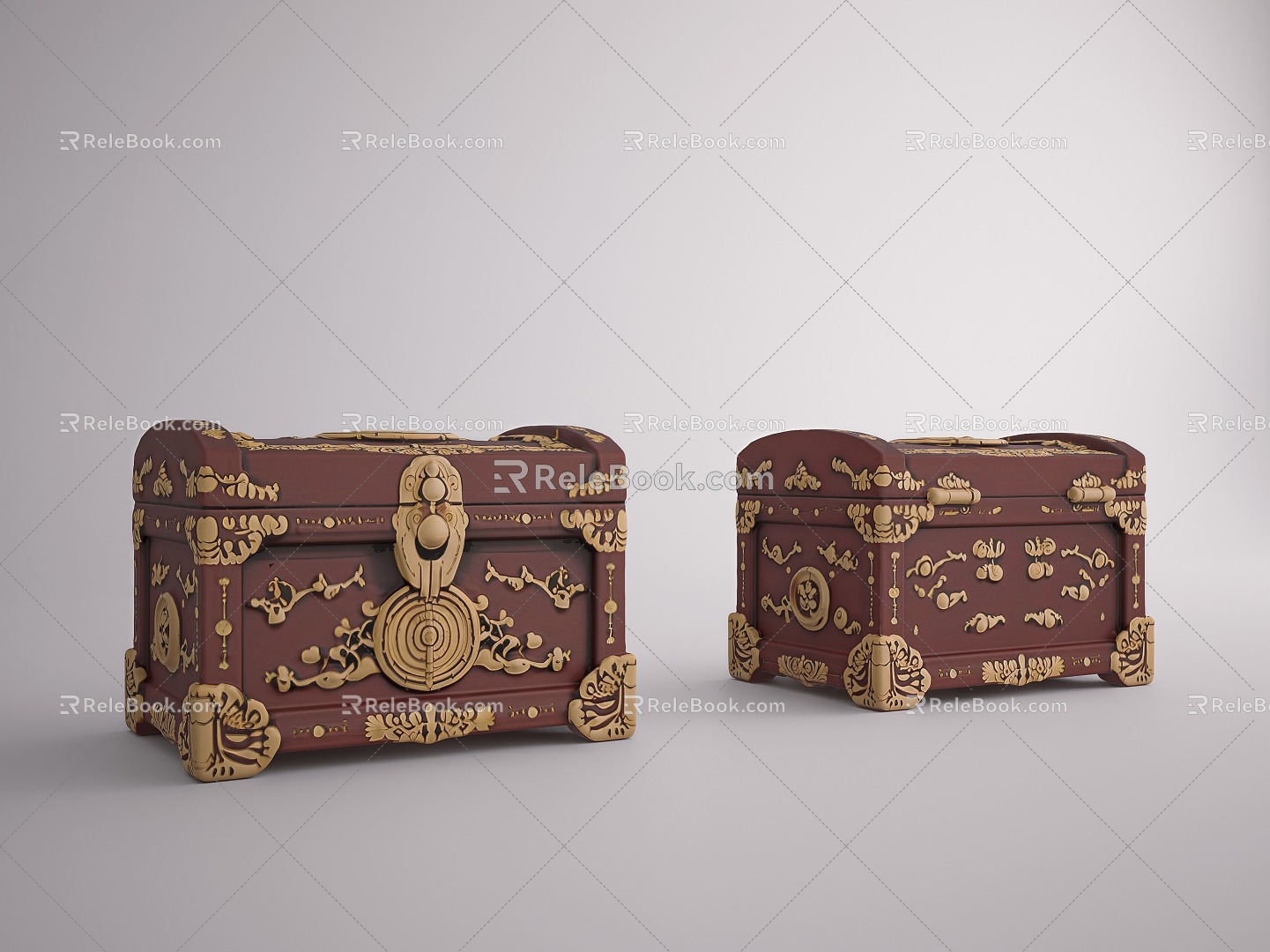 Retro Medieval Treasure Box Medieval Retro Jewelry Box Exquisite Storage Box Retro Jewelry Box Medieval Treasure Box 3d model