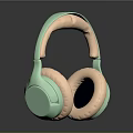 Over Ear Headphones With Mint Green And Peach Soft Ear Cushions And Adjustable Headband
