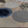 Round Rugs With Various Patterns And Textures On Wooden Floors For Home Decor