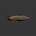 Fantasy Armored Dog With Spiked Armor Mechanical Details Copper Red Accents 3D Render