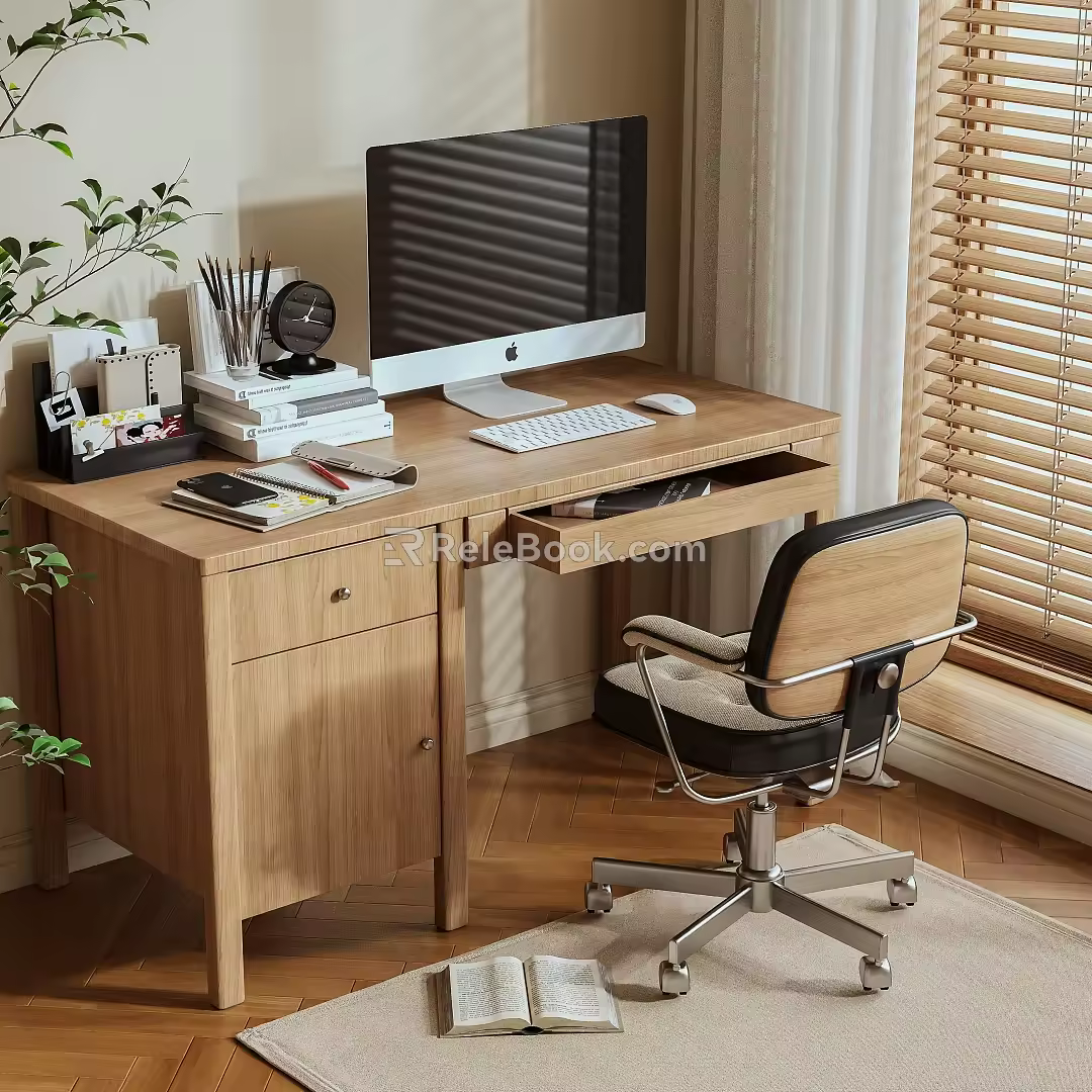 Log wind desk 3d model