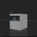 Modern Industrial Machine With White Body Indicator Lights Front Doors And Display Screen