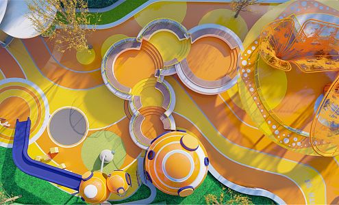 Modern Amusement Park Children's Park Bubble Theme Park 3d model