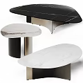 Modern Dressing Table With Elegant Marble Top And Sleek Metal Base Design Style 3d model