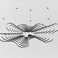 Unique Irregular Pendant Light Featuring Flowing Curved Lines And Modern Design