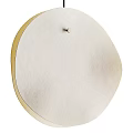 Modern Minimalist Multi Layer Circular Pendant Light With Illuminated White Shade 3d model