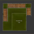 Tower defense sentry tower air defense watchtower observatory tower loft 3d model