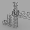 Public Facility Industrial Metal Frame Scaffolding Support Structures in Different Sizes 3d model