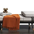 Modern Bed End Stool Low Stool Pedal Bed End Stool Combination 3d model