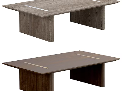 Wooden Coffee Table With Striped Top And Minimalist Design For Living Room 3d model