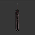 Black And Red Fantasy Sword With Intricate Hilt Ornate Design Long Blade