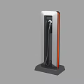 Modern Electric Vehicle Charging Station With White Orange Design And Charging Gun