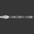 Skeletal Scythe Weapon 3D Model With Sharp Blade And Bone Structure Design