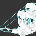 Sailing large ships pirate ships 3d model