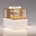 Sweet Dessert Shop Featuring Glass Display Case Filled with Fresh Baked Pastries and Treats