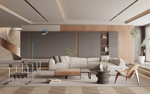 modern living room 3d model
