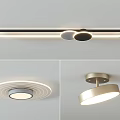 Modern Minimalist Ceiling Lights With Different Shapes And Metal Frame Design 3d model