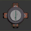 Practical Household Device Featuring Red Casing Orange Stripes Blue Transparent Section And Green Top Component