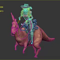 Modern game character knight heroine ancient warrior female paladin ancient heroine knight 3d model
