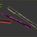 Two Black Smooth Writing Pens With Pen Cap For Daily Use Supplies