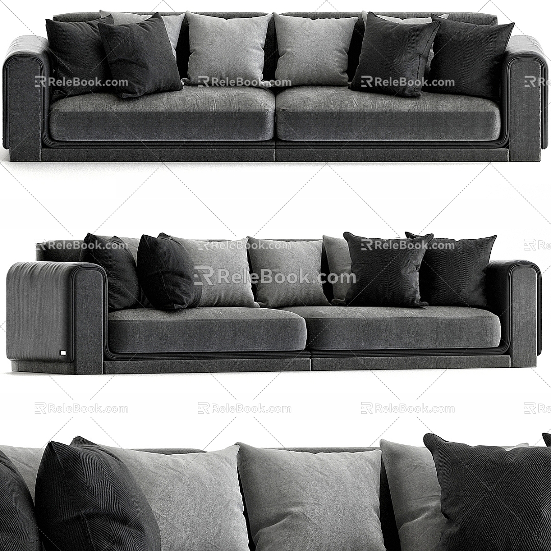 Modern Multi-Person Sofa Sofa Two-Person Sofa Casual Sofa Living Room Sofa Leather Sofa Corner Sofa 3d model