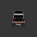 Three Wheeled Auto Rickshaw With Yellow Warning Light Black Roof And Flame Side Patterns