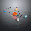 Detailed Solar System Model Kit With Planets Sun And Orbital Paths