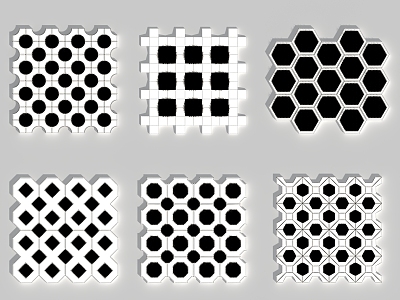 Modern grass-planting brick model