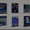 Decorative Brochure Display Set With Professional Design And Modern Stylish Arrangement