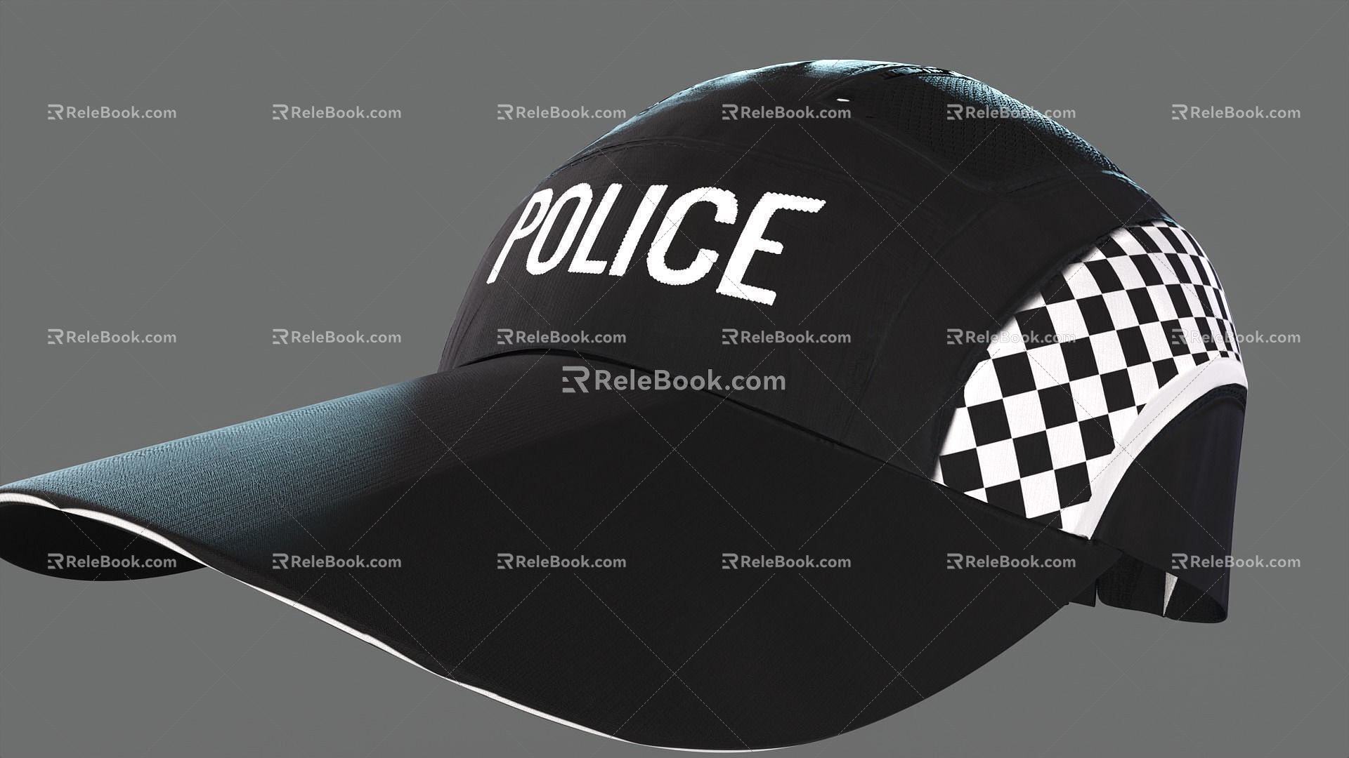 Police Baseball Cap Hat Police Fashion Baseball Cap Cap Cap 3d model