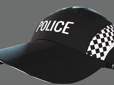 Police Baseball Cap Hat Police Fashion Baseball Cap 3d model