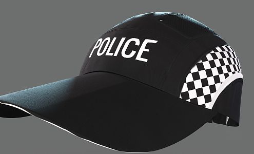 Police Baseball Cap Hat Police Fashion Baseball Cap 3d model