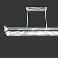 Modern Rectangular Suspended Pendant Light With Sleek Metal Body And LED Lighting